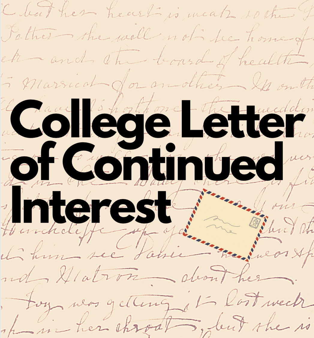 College Letter of Continued Interest